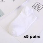 5 paari naiste pahkluu valged mustad sokid naiste sokid hingavad spordisokid &uuml;hev&auml;rvilised paadi sokid mugavad pol&uuml;estersokid One size