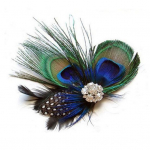 Yousheng Peacock Faux Feather Hair Clip Women Hairpin Headpiece Carnival Fancy Dress Hair Pin Hair Accessories ts&uuml;aan