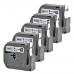 5Pakki &Uuml;hilduv Brother mk 221 lint MK221 M-K221 M221 9MM Must valge etiketilint Brother p-touch printerile PT-70 PT-80 5 Packs MK221