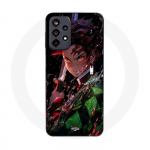 Coque Maniacase pour Samsung Galaxy A32 5g Demon Slayer Tanjiro Kamado &eacute;nerv&eacute; manga anime