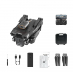 LYZRC H12 minidroon, kolme kaameraga lainurk optilise voolu positsioneerimine, neljasuunaline takistuste v&auml;ltimise kaugjuhtimispult Quadcopter m&auml;nguasi, kingitus lastele 1 battery