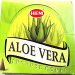 Encens c&ocirc;nes aloe v&eacute;ra 12 boites d 10 c&ocirc;nes