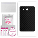 apgo Protective Skin Sticker for the back compatible with Samsung Galaxy Tab E 9.6 SM-T561, Wrap Film, Foil, Vinyl - Pattern Carbon Black