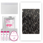 apgo Protective Skin Sticker for the back compatible with Huawei MediaPad T3 10, Wrap Film, Foil, Vinyl - Pattern Carbon Black Pixel