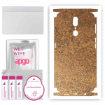 apgo Protective Skin Sticker for the back+sides compatible with Oppo A9, Full Wrap Film, Foil, Vinyl - Pattern Rusty Copper