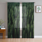 Tapeet Metsapuu S&uuml;gis T&uuml;ll Akknakatted Magamistoa jaoks Luksuslik Kodu Disain Kardinad Elutoas &Scaron;ifoonpaneelid 135W x 114H(cm)
