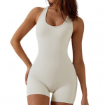 Naiste joogavann U kaela, varrukateta k&otilde;hn, seljata tagumik, &uuml;hev&auml;rviline polsterdatud veniv Fitness j&otilde;usaali Pilates M valge