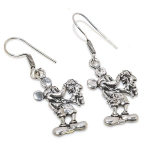 Natural Vintage Look Handmade 925 Sterling Silver Gift Earring 1.97 j3f18