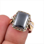 Looduslik gunmetal kivi 925 prooviga t&auml;issterlingh&otilde;bedast kingitus kahev&auml;rviline s&otilde;rmus S.7 B8W43
