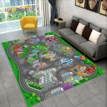 Laste m&auml;ngumatt maanteel simuleeritud linnaliikluse m&auml;ngutoa ala vaip, vaip kodu elutoa magamistoa diivan, laste libisemiskindel p&otilde;randamatt 120x160cm(47x62in)