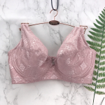 Pitsist alustraadist rinnahoidja, t&auml;ielikult katvad Push Up rinnahoidjad naistele Sexy Plus Size Brassiere Femme EF Cup 38E beež