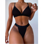 Naiste mood Seksikas pitsist kaheosaline &uuml;likond, &uuml;hev&auml;rviline juhtmevaba rinnahoidja aluspesu alusp&uuml;ksid L must