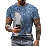 Naljakas meeste T-s&auml;rk 3D-prindiga T-s&auml;rgid Suurem&otilde;&otilde;dulised lahtised l&uuml;hikeste varrukatega suvised meeste r&otilde;ivad Vintage Street Solid muster Tees Topid S