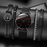 GENEVA 5tk/komplekt, Elegant Fashion meeste &uuml;mmarguste kvartskellade ja k&auml;ev&otilde;rude komplekt, Meeste kingiideed