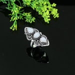 Natural Rainbow Moonstone Gemstone 925 Sterling Silver Ring Size 9.5 d0d41