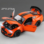 1/18 M&otilde;&otilde;tkava Mustang Sportauto Mudel M&auml;nguasi Sulamist Valatud Simulatsioon S&otilde;idukid T&otilde;mmatav Heli Valgus Seeria Laste S&uuml;nnip&auml;evakingitused oranž