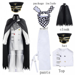 Danganronpa V3 Kokichi Wang Magi Cosplay kost&uuml;&uuml;m President Zentai t&auml;iskomplekt Vormiriietus Sall Mantel Anime Danga Riided Figuuri Halloween S