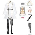 Anime Frieren Beyond Journey's End Frieren Cosplay Kost&uuml;&uuml;m riietus Valge Talvekleit Keep Parukas K&otilde;rvad K&otilde;rvar&otilde;ngad Sukad Halloweeni pidu l