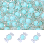 50tk/kott 17x9mm plastikust akr&uuml;&uuml;list kommi kujuga helmed kaelakee jaoks k&auml;ev&otilde;ru v&otilde;tmehoidja DIY ehete k&auml;sit&ouml;&ouml; tarvikud 17x9mm 500g roosa