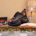 Fujin 8cm s&uuml;nteetiline ehtne nahk, mood mikrokiust tursked tossud naistele, pumbad, mugavad kevad-s&uuml;gis platvormkiilkingad 34 must