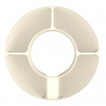 Silikoonist trumli suupistekaussi korduvkasutatav suupistes&otilde;rmus 40 untsi trumli jaoks koos k&auml;epidemega 4 lahtriga suupistealuse konteineri vaagen valge