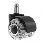 2-tolline l&auml;bipaistev kontoritooli ratas, raskeveok, universaalne, vaikne, k&otilde;vadele p&otilde;randatele, vaibale A helehall v&auml;rv