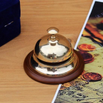 12,7cm Elegantne hotellikell Lilleline kaunistus Lauakell Art Deco stiilis brown