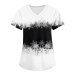 Naiste moodsad V-kaelusega l&uuml;hikeste varrukatega t&ouml;&ouml;riided taskutega, j&otilde;ulutr&uuml;kiga topid XXXXXL must