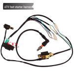 ATV maastikumootorratta 50-110CC lisavarustus: jalgstarter, juhtmestik, s&uuml;&uuml;tepool, k&otilde;rgepinge elektrilised komponendid. Single cylinder, Foot start harness, 50-110cc