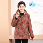 Naiste talvejope kapuutsiga pikkade varrukatega n&ouml;&ouml;pidega Paksem jope lilledega puuvillast polsterdatud jakid 2XL