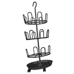 Kingakarussell riidekapi korrastamiseks Black Three Layers black