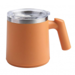 Reisikruus, suletud kaanega kodutarbed kaasaskantav vaakum Reisitee Piim Metallist Tass Suurep&auml;rased kingitused 304 roostevaba teras 1pc punane