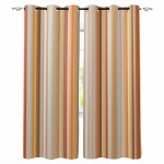 Oranžide triipudega geomeetrilised abstraktsed pimenduskardinad elutoa magamistoa akendele kardinad kodu sisustus W135 x H60cm