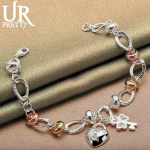 925 Sterling h&otilde;be AAA tsirkoonist s&uuml;damekujuline k&auml;ev&otilde;ru Moodsad pulmaehted 20CM