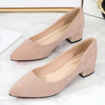 Suur suurus 34-43 Naiste seemisnahast kingad 3,5 cm k&otilde;rged kontsad naiste kleit t&ouml;&ouml;kingad Slip On Pumps Naiste kandilised kontsad pulmakingad 39 roosa