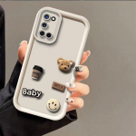 A54 A55 A74 A94 4G Armas multikas 3D karu silikoon&uuml;mbris OPPO A12E A5 A12 A8 A9 2020 A53 2020 4G p&otilde;rutuskindel kate RENO 5Z 8Z 5G OPPO A12E kohv