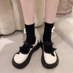 Moodsad naiste nahast kingad Harajuku Lolita kingad &Otilde;pilast&uuml;drukute magusa lipsuga Mary Jane kingad Jaapani &uuml;marate ninadega platvormkingad JK &uuml;likonna kingad 4.5 gray