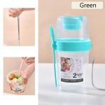 1 tk Hommikus&ouml;&ouml;gi puuvilja-kaera jogurtisalati tass kaane ja lusikaga Kahekihiline toiduhoidja Bento Box Fitness V&auml;hendatud rasvasisaldusega koonuskauss 500ml