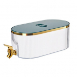 5,3-liitrine k&uuml;lmkapp segistiga suure mahutavusega l&auml;bipaistev tolmu- ja lekkekindel joogin&otilde;ud, toidukvaliteediga mahla-vee jaotur K&uuml;lma joogi &auml;mber