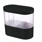 Lauaarvuti loominguline miniakvaariumi akvaarium biokeemilise filtreerimiss&uuml;steemi ja LED-valgustusega Betta Fish &ouml;koloogilise veets&uuml;kliga upgradation must