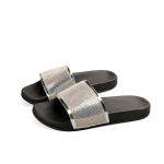 Moodsad Uued Kivist Naiste Sussid Pl&auml;tud Suvised Naiste Kristall Teemant Bling Rannaklid Sandaalid Vabaaja Kingad Slip-On Suss 9.5 gray