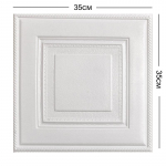 35*35cm 3D toakaunistus Katuse seinakleebised Ripplagi Veekindel Peel and Stick Isekleepuv tapeet Avaleht 5pcs 35x35cm valge