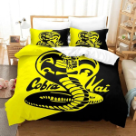 Karate Kid Voodipesukomplekt Poistele T&uuml;drukutele &Uuml;he- v&otilde;i Kahekohaline Tekikott Padjap&uuml;&uuml;r Voodi Lastele T&auml;iskasvanutele Moodne Kodutekstiil EU Single 135x200cm yellow