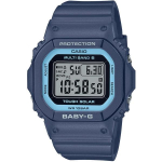 Casio Naiste Baby-G BGD-5650-2JF [BABY-G ruudukujulise disainiga raadiolaine p&auml;ikeseenergia mudel] ruudukujuline kell, sinine