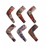 6 PCS New Nylon Elastic Fake Temporary Tattoo Sleeve Designs Body Arm Stockings Tatoo for Cool Men Women Drop shipping CHINA