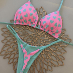Uued naiste bikiinid Split Print Ujumisriided Mood G-string Beach Holiday M