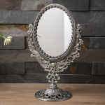 Kahepoolne peegel tualettlaud 360&deg; p&ouml;&ouml;ratav kosmeetiline retro Euroopa stiilis ovaalne Dragon and phoenix