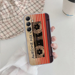 Retro kasseti &uuml;mbris iPhone'ile Samsung A55 M34 S24 Xiaomi Redmi 13 Pro 14C Huawei Honor p&otilde;rutuskindel telefoni kaitseraua TPU kriimustusvastane selge tagakaas Samsung Galaxy S20 FE