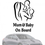 Beebi ja ema pardal oleva auto kleebis Veekindel p&auml;ikesekindel turvaaken Klammerduv lapsele ohutu auto kleebised Kid In Car Kleebisauto must