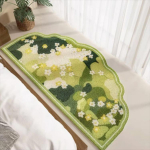 Roheline vaip voodi&auml;&auml;rne vaip, paksendatud pl&uuml;&uuml;sis tuba, magamistuba, voodi ees voodi, voodialune ebakorrap&auml;rane p&otilde;randamatt 50cm * 120cm